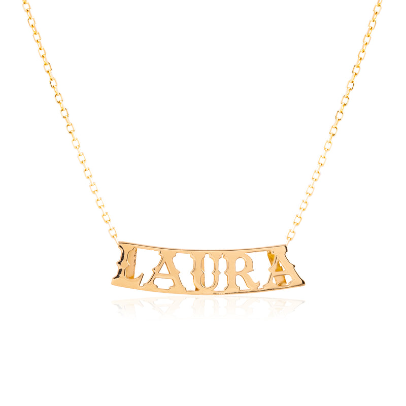 Collar personalizado con tu nombre en oro de 18k de Rhapsody Jewels